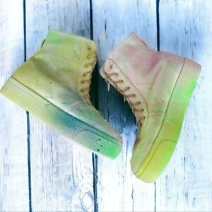 Kyara suede booties hand painted multicolor boots model K22 nerver worn …